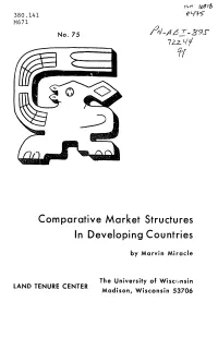Comparative Market Structures in Developing Countries