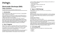 ESD) • Styrofoam Cups Safety Guidelines 3