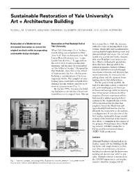 Sustainable Restoration of Yale University's Art + Architecture Building