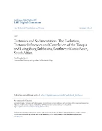 Tectonics and Sedimentation: the Volute Ion, Tectonic Influences and Correlation of the Tanqua and Laingsburg Subbasins, Southwest Karoo Basin, South Africa