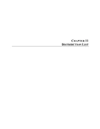 Chapter 11 Distribution List