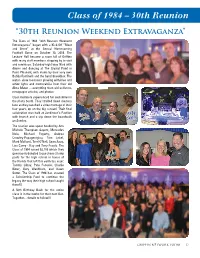 Class of 1984 – 30Th Reunion