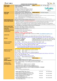 Competitor's Information Sheet