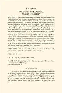 E. V. Smirnova SOME NOTES on TRADITIONAL MARATHA