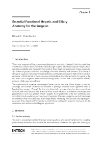 Essential Functional Hepatic and Biliary Anatomy for the Surgeon