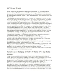 Lt Triveni Singh Paratrooper Sanjog Chhetri (9 Para SF)- Op Sarp Vinash