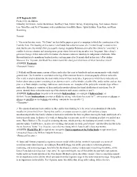 ACF Regionals 2020 Packet O by the Editors Edited by Jinah Kim, Jordan