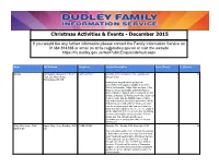 Activities and Events