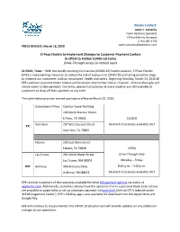 El Paso Electric to Implement Changes to Customer Payment Centers in Effort to Flatten COVID-19 Curve Drive-Through Access to Remain Open