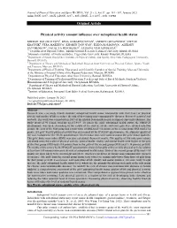 Original Article Physical Activity Amount Influence Over Suboptimal