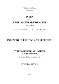 Questions and Speeches ______