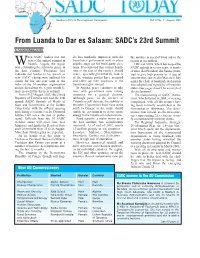 SADC TODAY FA August
