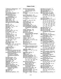 Subject Index
