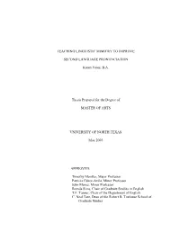Teaching Linguistic Mimicry to Improve Second Language Pronunciation