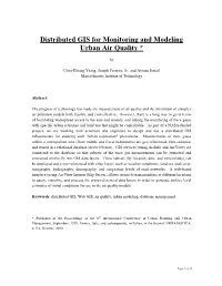 A Distributed GIS for Monitoring and Modeling Urban Metabolism