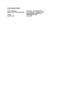 Acrivastine and Pseudoephedrine, Either Alone Or in Combination, Did Not Produce Any Teratogenic Effects in Animal Reproductive Studies