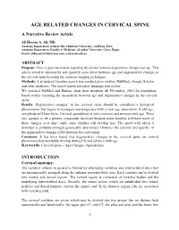 Age Related Changes in Cervical Spine