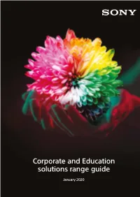 Corporate and Education Solutions Range Guide