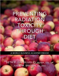 Preventing Radiation Toxicity Through Diet