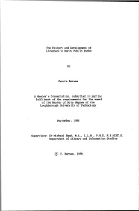 The History and Development of Liverpool's Early Public Parks By