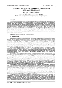 2-D Modeling of Flow Dynamics Downstream New Assuit Barrage