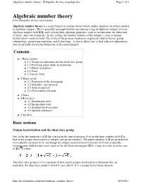 Algebraic Number Theory - Wikipedia, the Free Encyclopedia Page 1 of 5