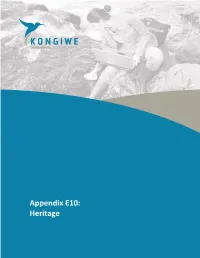 Appendix E10: Heritage