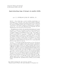 Approximating Rings of Integers in Number Fields