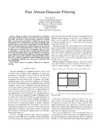 Fast Almost-Gaussian Filtering