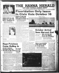 Fluoridation Only Issue in Civic Vote October 16