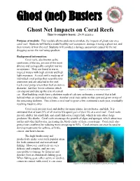 Ghost Net Impacts on Coral Reefs Time to Complete Lesson: 20-30 Minutes