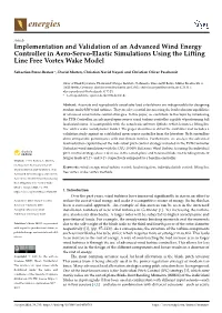 Implementation and Validation of an Advanced Wind Energy Controller in Aero-Servo-Elastic Simulations Using the Lifting Line Free Vortex Wake Model
