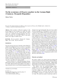 On the Occurrence of Diogenes Pugilator in the German Bight (Crustacea: Decapoda Diogenidae)