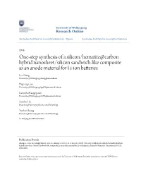 One-Step Synthesis of a Silicon/Hematite