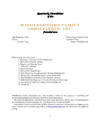September 2009 Volume Eight, Number Four Editor, Assistant Editor, Jarrelyn Lang Dianne Middlebrooks