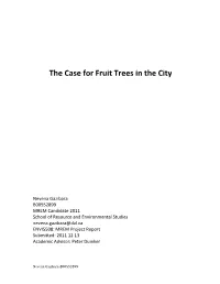 The Case for Fruit Trees in the City