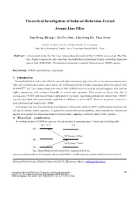 Theoretical Investigation of Induced-Dichroism-Excited Atomic Line Filter