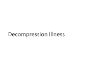 Decompression Illness