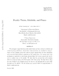 Duality Twists, Orbifolds, and Fluxes