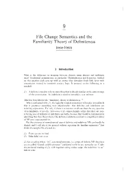 File Change Semantics and the Familiarity Theory of Definiteness Irene Heim