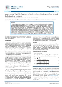 Instrumental Variable Analysis in Epidemiologic Studies: An