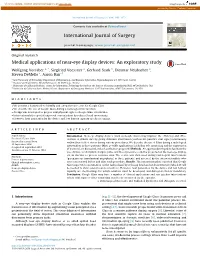 Medical Applications of Near-Eye Display Devices: an Exploratory Study