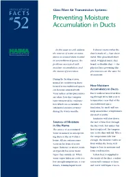 Preventing Moisture Accumulation in Ducts