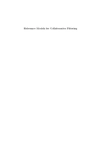 Relevance Models for Collaborative Filtering