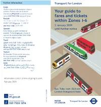 Your Guide to Fares and Tickets March 2009