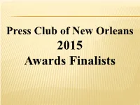 2015 Awards Finalists