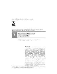 7 Structures of Bacterial Polysaccharides
