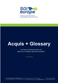 Acquis + Glossary