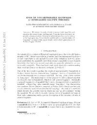 Arxiv:2004.10913V3 [Math.GN] 13 Jan 2021 Which Describe the Possible Ways in Which One Can “Go Oﬀ to Inﬁnity” Within the Manifold