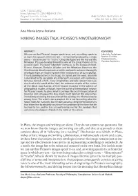 Making Images Talk: Picasso's Minotauromachy